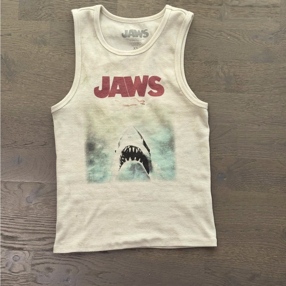Jaws white tank top.